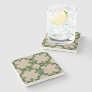 Posavasos De Piedra Jade Lattice in Beige