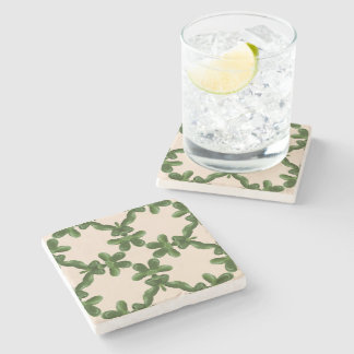 Posavasos De Piedra Jade Lattice in Cream