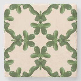 Posavasos De Piedra Jade Lattice in Cream