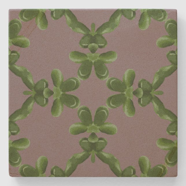 Posavasos De Piedra Jade Lattice in Dusty Lilac (Anverso)