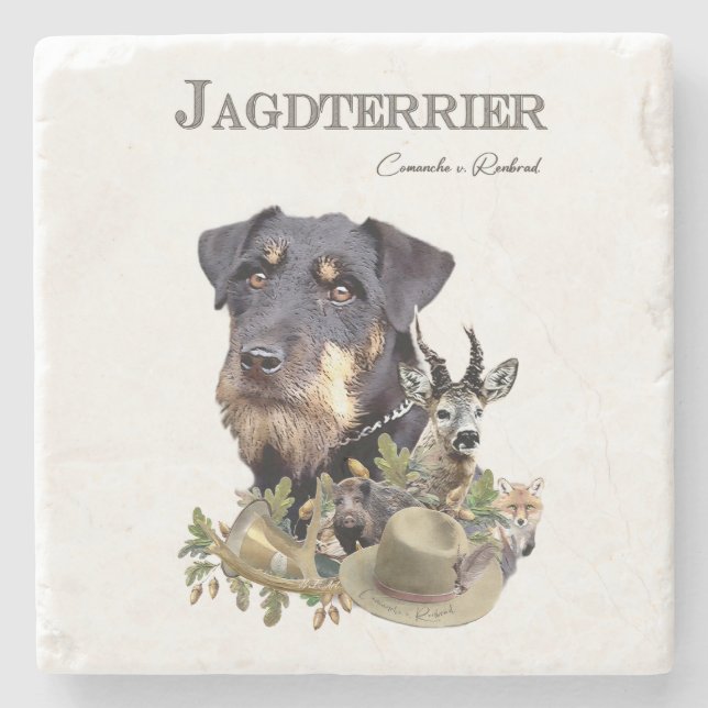 Posavasos De Piedra Jagdterrier (Anverso)
