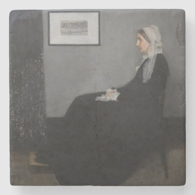 Posavasos De Piedra James Whistler - Retrato de la madre del artista (Anverso)