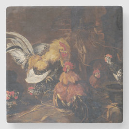 Posavasos De Piedra Jan Fyt Cockfight