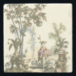Posavasos De Piedra Jardín asiático con mujeres y animales<br><div class="desc">Un bonito jardín de estilo asiático con varios animales y vigilado por una mujer atenta. La escena evoca los pensamientos del Jardín del Edén,  con una serpiente deslizándose en primer plano. ¡Un regalo perfecto para la persona de su vida que viaja bien por el mundo!</div>
