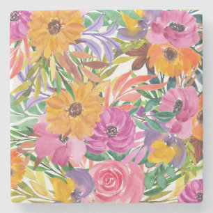 Posavasos De Piedra Jardín de flores