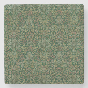 Posavasos De Piedra Jardín de flores William Morris - Verdes