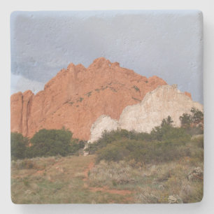 Posavasos De Piedra Jardín de los Dioses en Colorado Square Coaster