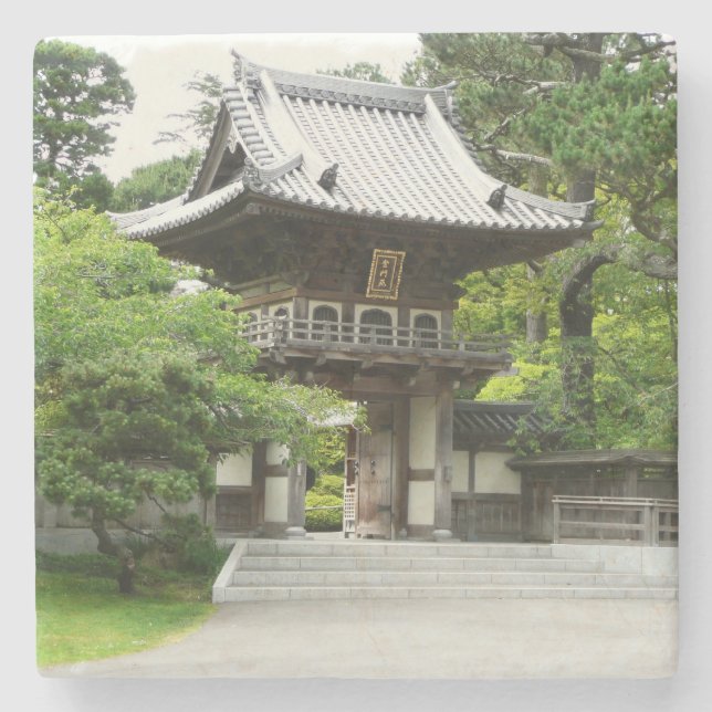 Posavasos De Piedra Jardín de té japonés en San Francisco (Anverso)