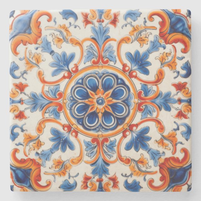 Posavasos De Piedra Jardín mediterráneo (Anverso)