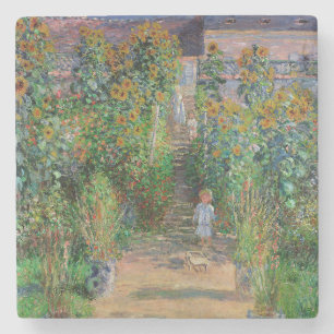 Posavasos De Piedra Jardín Monet Vetheuil Pintura Impresionista de Flo