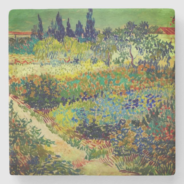 Posavasos De Piedra Jardín Vincent Van Gogh en Arles (Anverso)