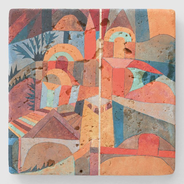 Posavasos De Piedra Jardines del Templo | Paul Klee | (Anverso)