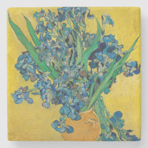 Posavasos De Piedra Jarrón Van Gogh con Iris Clasicismo Impresionista