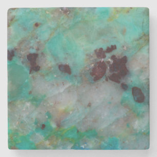 Posavasos De Piedra Jasper de crisocola azul
