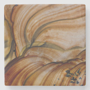 Posavasos De Piedra Jasper de Deschutes de color marrón