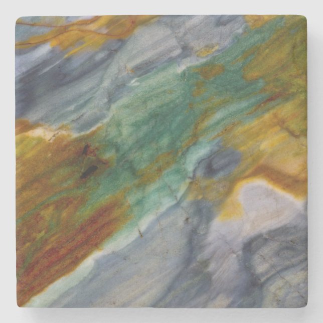 Posavasos De Piedra Jasper Piute Colorido (Anverso)
