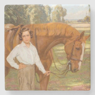 Posavasos De Piedra Jazmín el caballo (por Algernon Talmage)