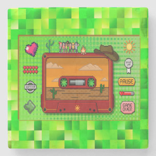 Posavasos De Piedra Jeans games pixel art.