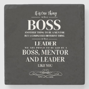 Posavasos De Piedra Jefe de la semana de apreciación Mentor, líder