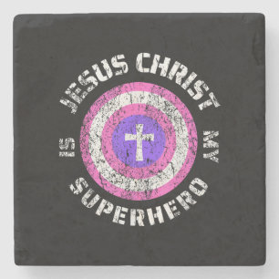 Posavasos De Piedra Jesucristo es mi superhéroe Jesús