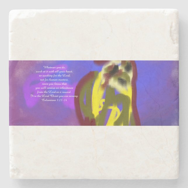 Posavasos De Piedra jesús aquí  (Anverso)
