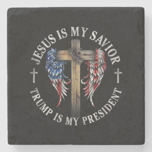 Posavasos De Piedra Jesús Es Mi Salvador Trump Es Mi Presidente 2024 E