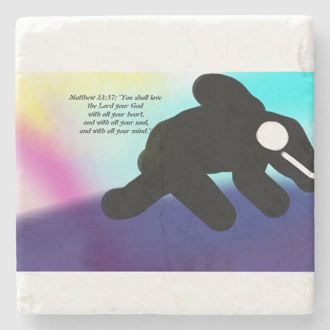 Posavasos De Piedra jesus love all (Anverso)