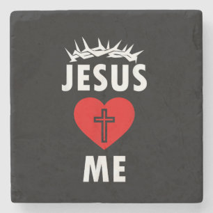 Posavasos De Piedra Jesús me ama Cristiano Religioso