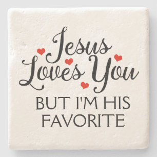 Posavasos De Piedra Jesús Te Ama Favorito