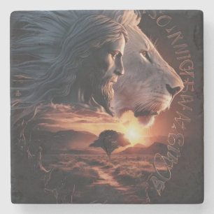 Posavasos De Piedra Jesús y el León