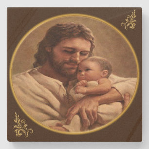 Posavasos De Piedra Jesús y niño