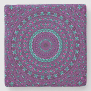 Posavasos De Piedra Jewel Tone Kaleidoscope