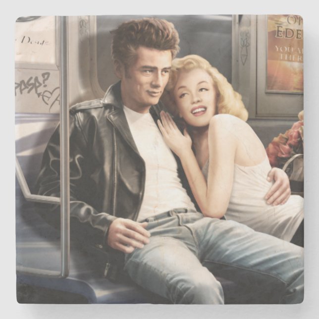 Posavasos De Piedra Jinetes del subterráneo (Anverso)