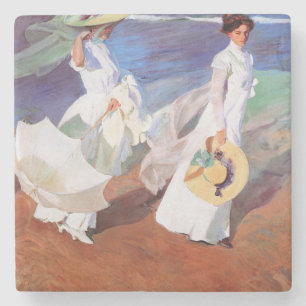 Posavasos De Piedra Joaquin Sorolla Women Walking Beach