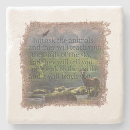 Posavasos De Piedra JOB 12:7 - Coaster