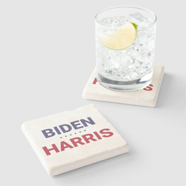 Posavasos De Piedra Joe Biden y Kamala Harris (elecciones de 2020 en E (Lateral)