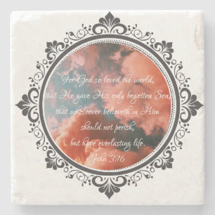 Posavasos De Piedra John 3:16 Stone Coaster