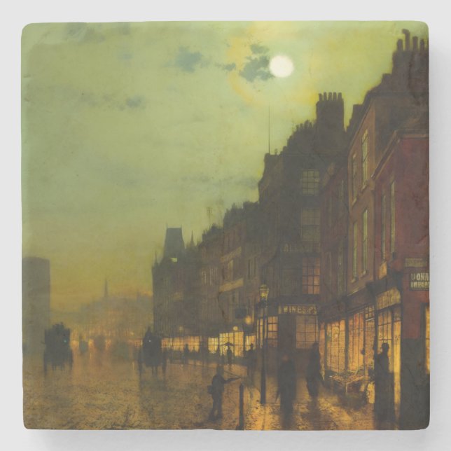 Posavasos De Piedra John Atkinson Grimshaw Glasgow Docks (Anverso)