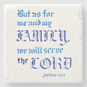 Posavasos De Piedra Josué 24 15 Serviremos el Señor Verso de la Biblia