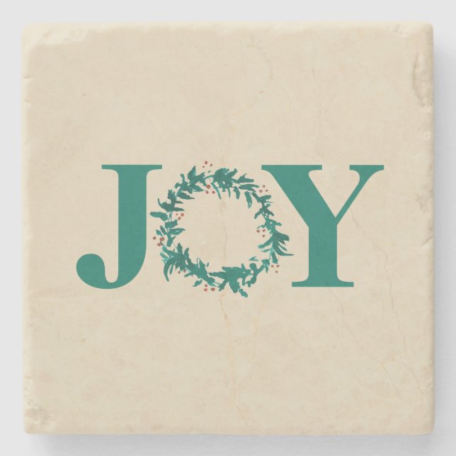 Posavasos De Piedra Joy Navidades Wreath con Berries (Anverso)