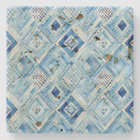 Joya de Blue White Batik Square