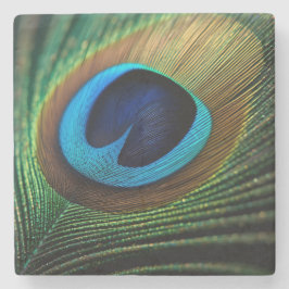 Posavasos De Piedra Joya del pavo real