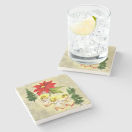 Posavasos De Piedra Joyous Navidades Cherubs Coaster