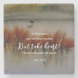 Posavasos De Piedra Juan 16:33 He superado la biblia contra el cristia