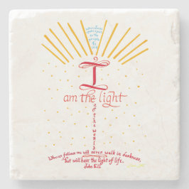 Posavasos De Piedra Juan 8 12 Jesús Yo Soy El Verso De La Biblia Liger