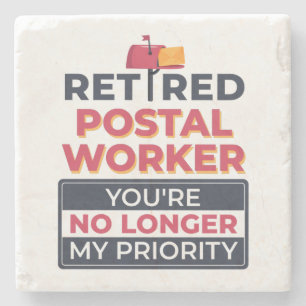 Posavasos De Piedra Jubilación de trabajador postal ya no es mi priori