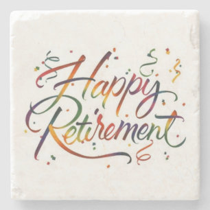 Posavasos De Piedra Jubilación feliz
