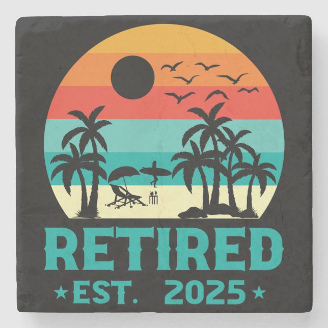 Posavasos De Piedra Jubilación jubilatoria 2025 (Anverso)