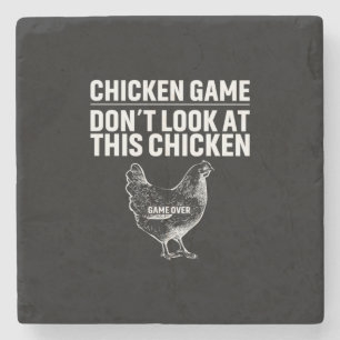 Posavasos De Piedra Juego de pollo arte de pollo