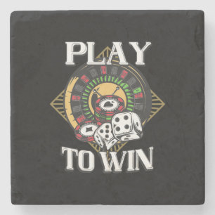 Posavasos De Piedra Juego de póquer para ganar